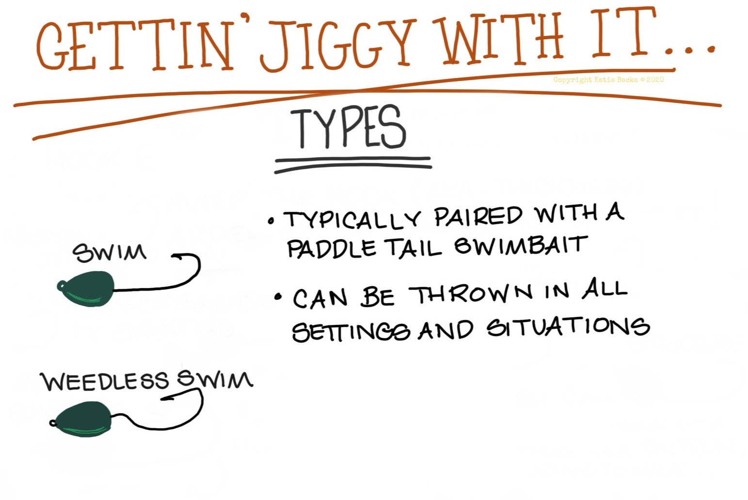 Infographic of a swim jig