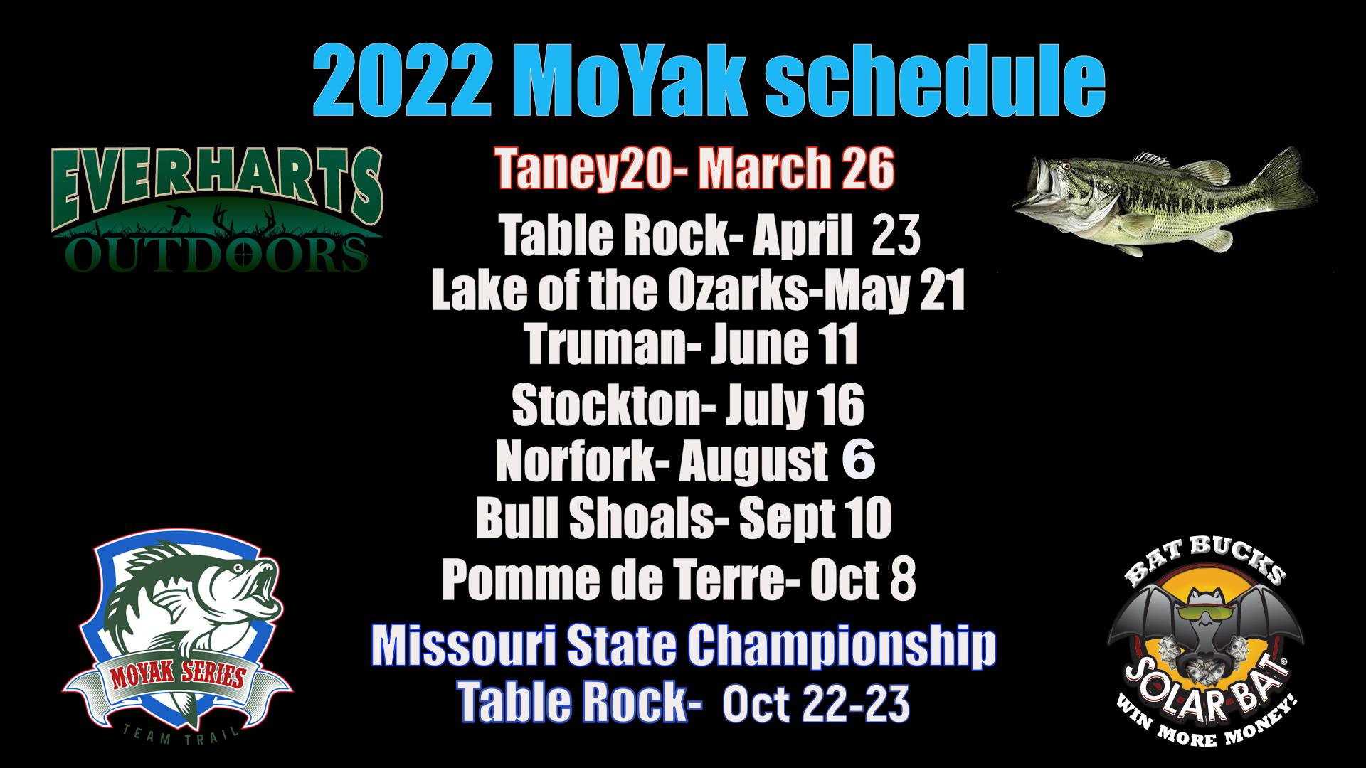 The 2022 schedule for MFTS