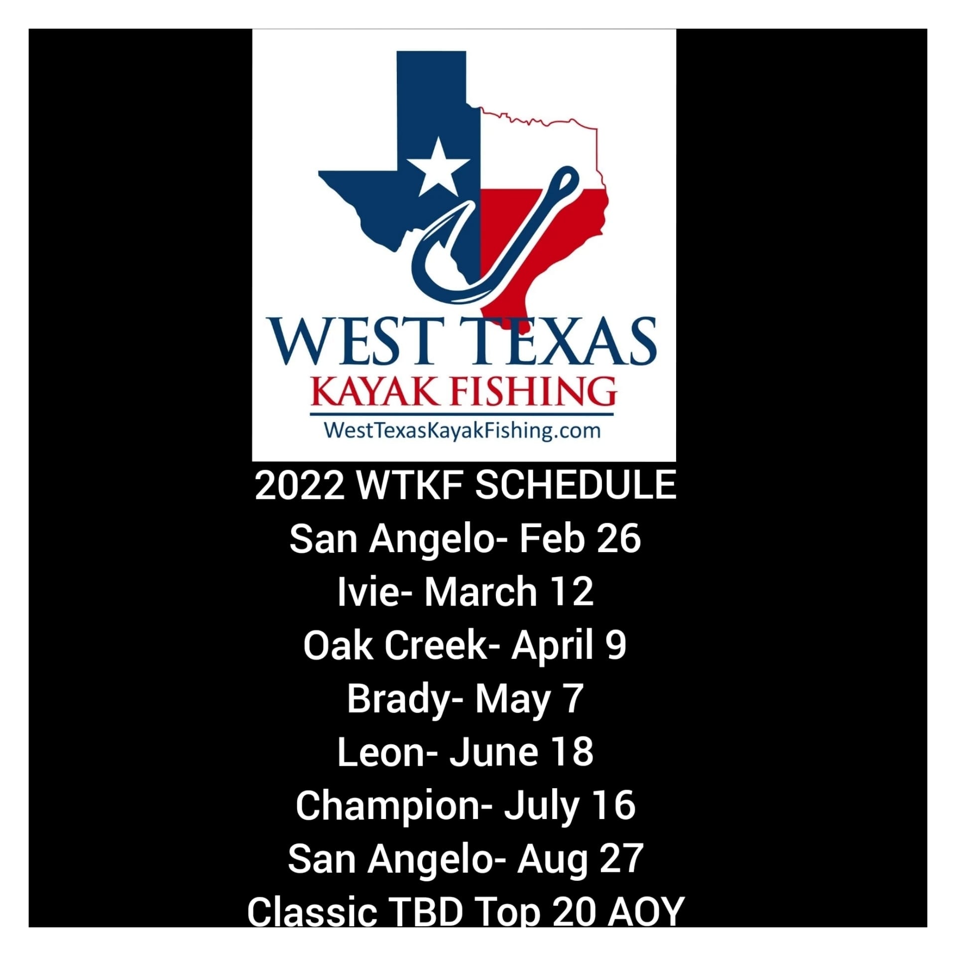 The 2022 schedule for WTKF