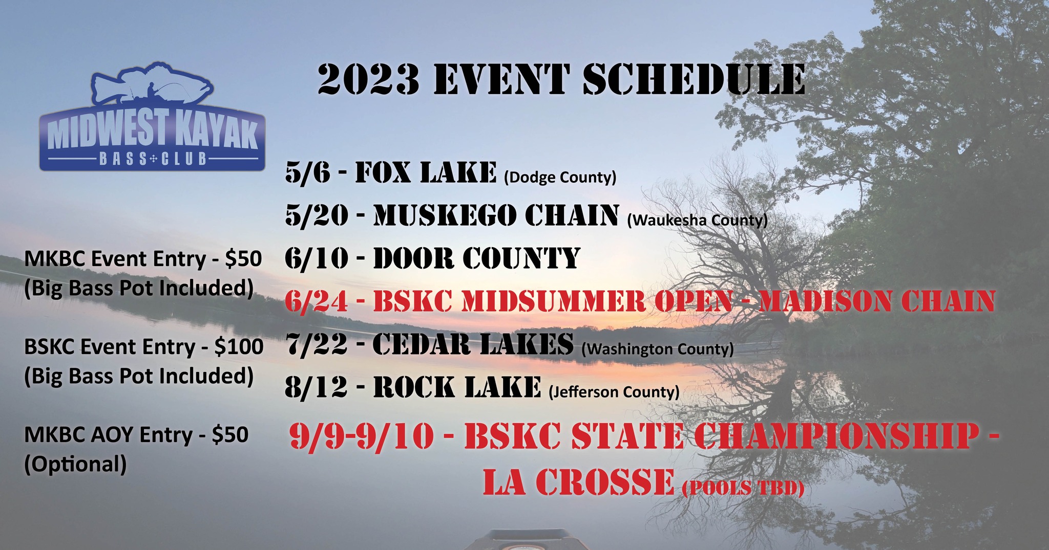 The 2023 schedule for MKBC