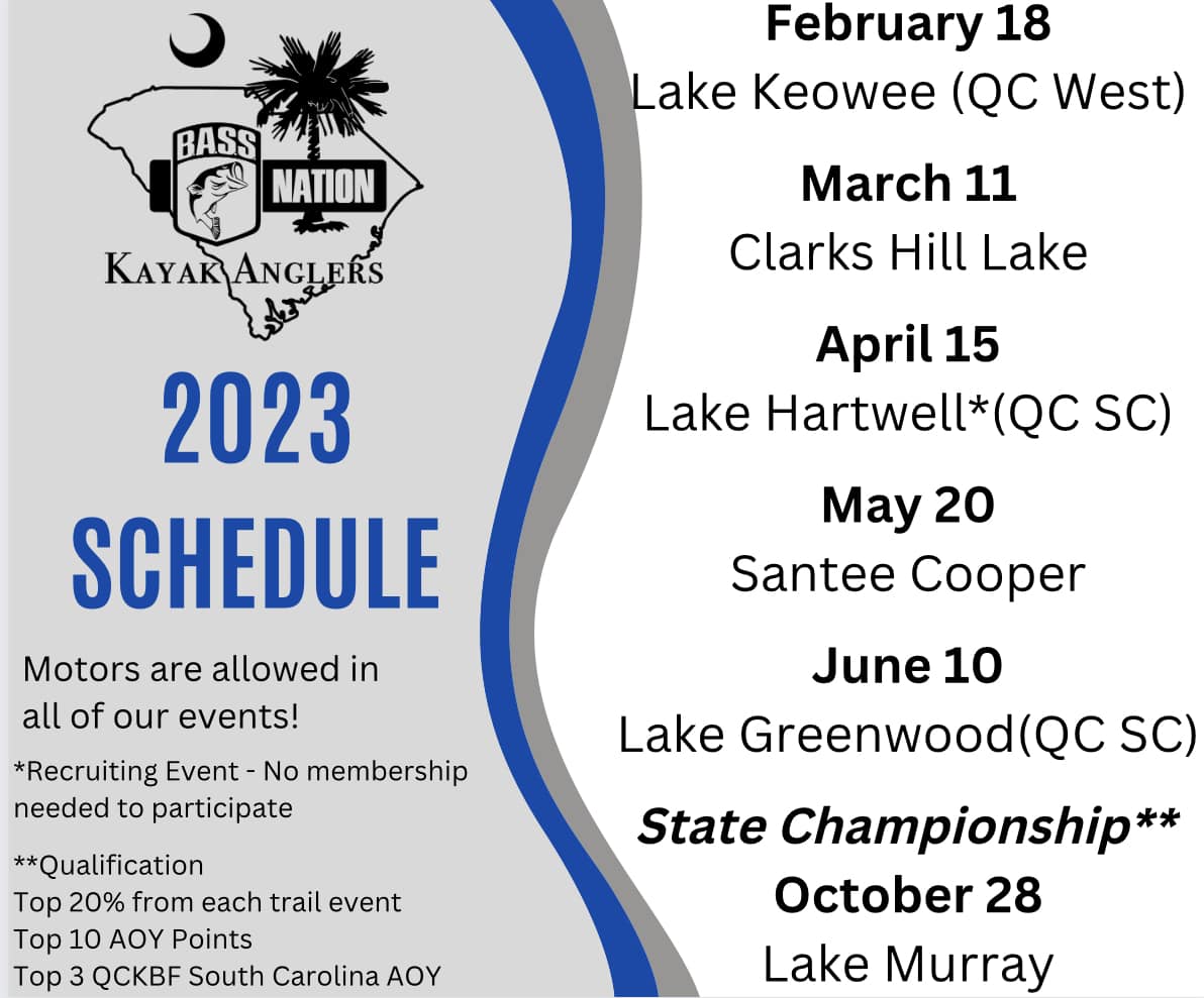The 2023 schedule for SCBNKS