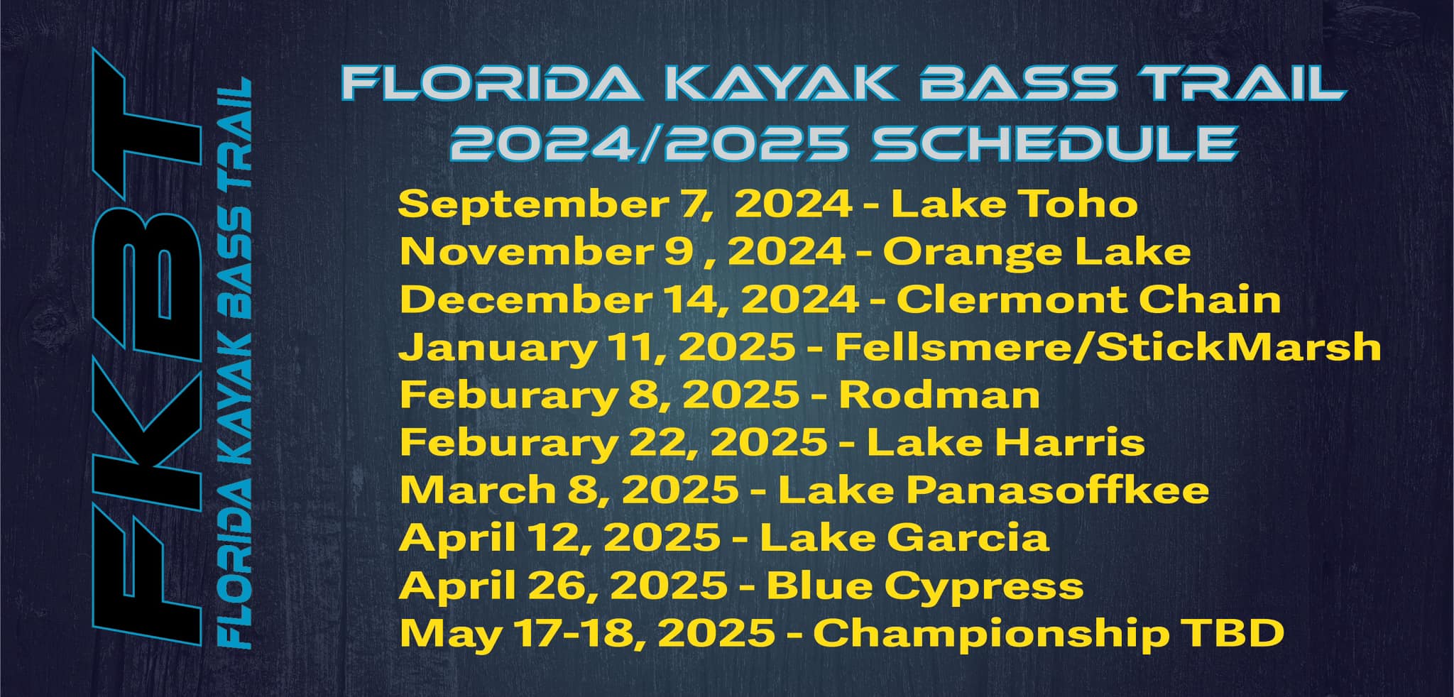 The 2025 schedule for FLKBT