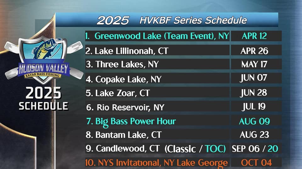 The 2025 schedule for HVKBF