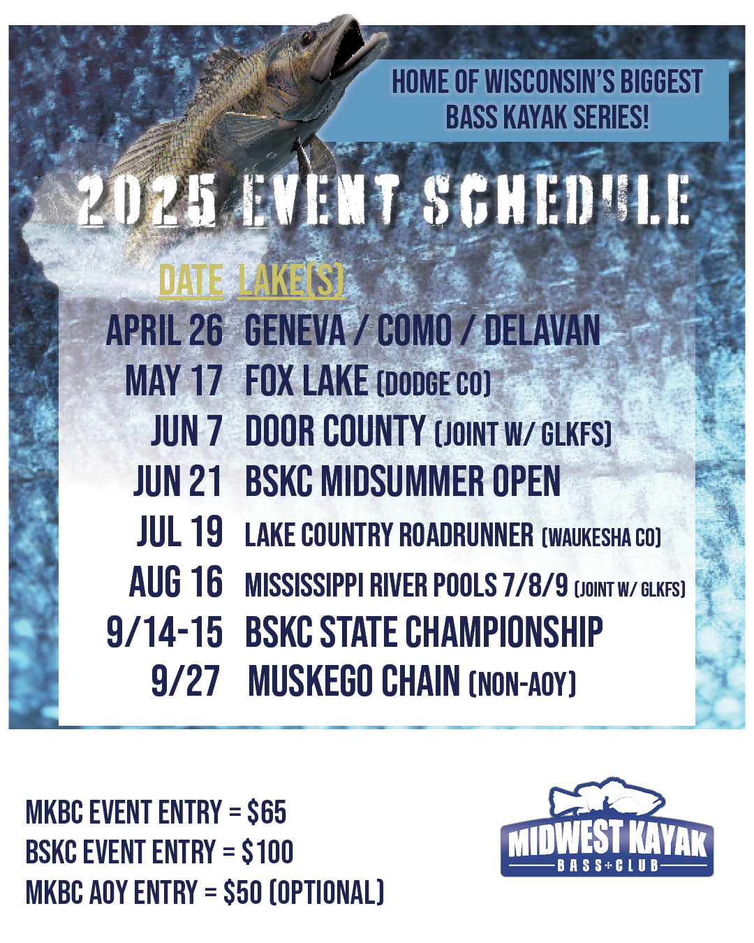 The 2025 schedule for MKBC