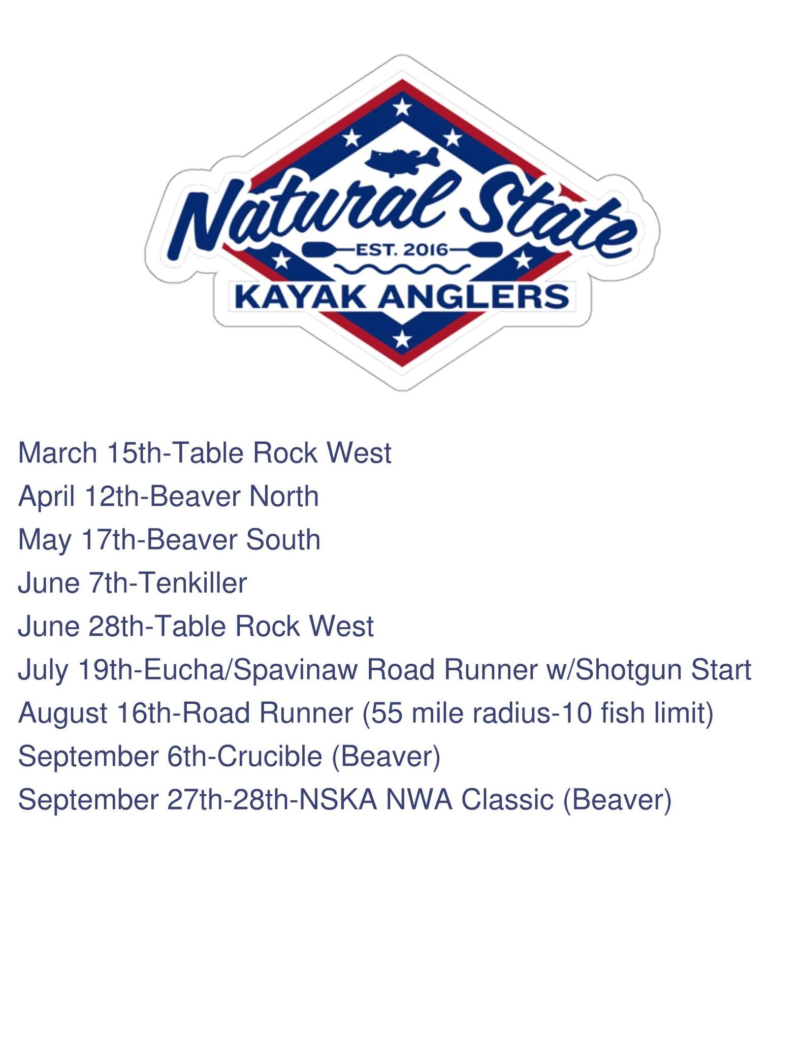 The 2025 schedule for NSKA