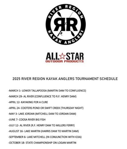 The 2025 schedule for RRKA