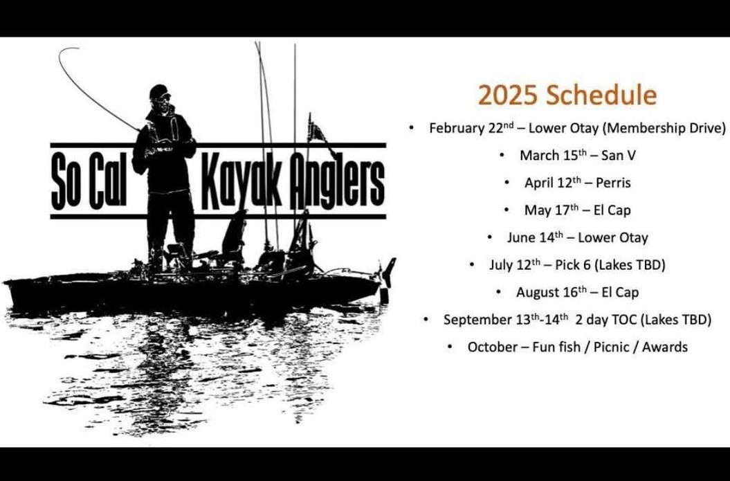 The 2025 schedule for SCKA