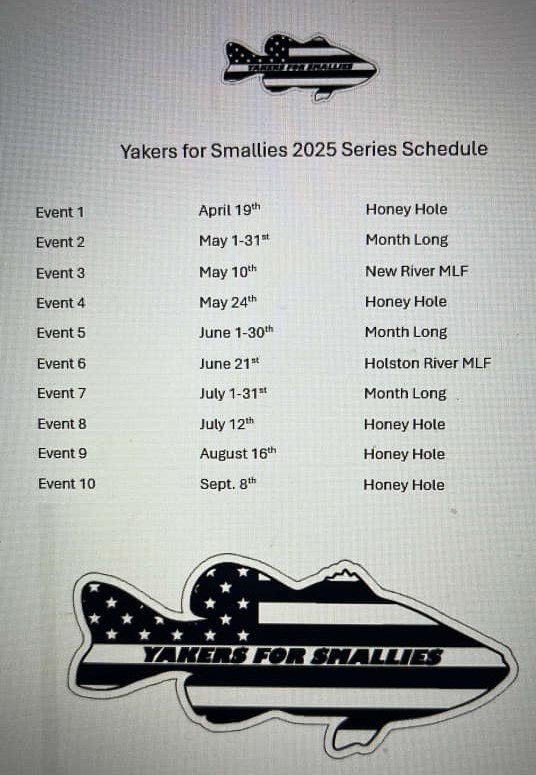 The 2025 schedule for YFS